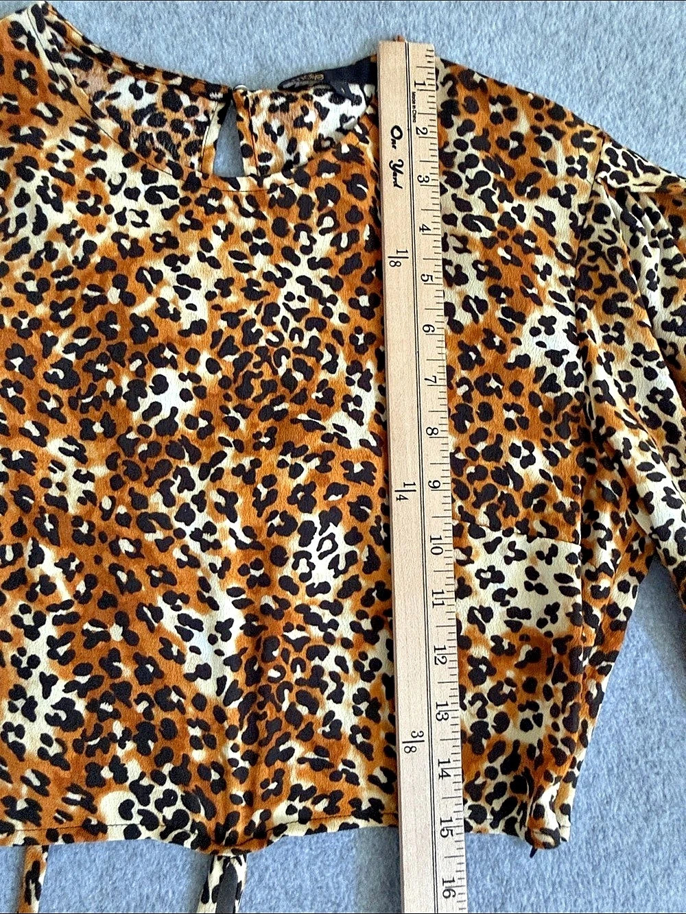maje Leopard Print Blouse Small (1) Mob Wife Indie Sleaze Boho Chic - Picture 14 of 16